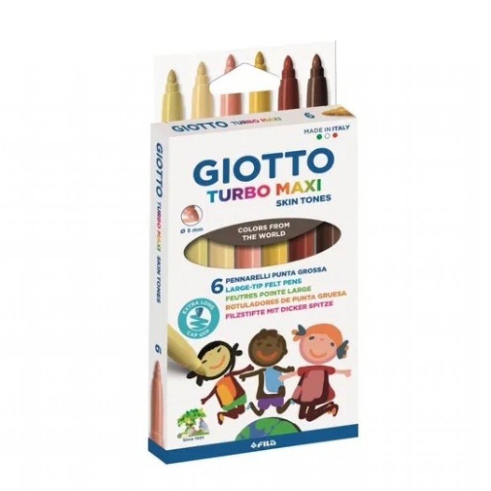 marcadores-giotto-turbo-maxi-skin-tones-x6-
