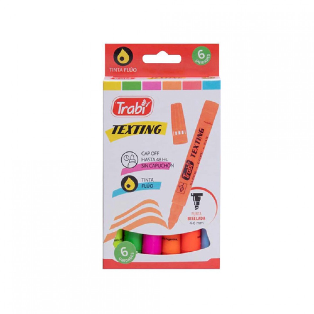 resaltadores-texting-fluo-x6-4200