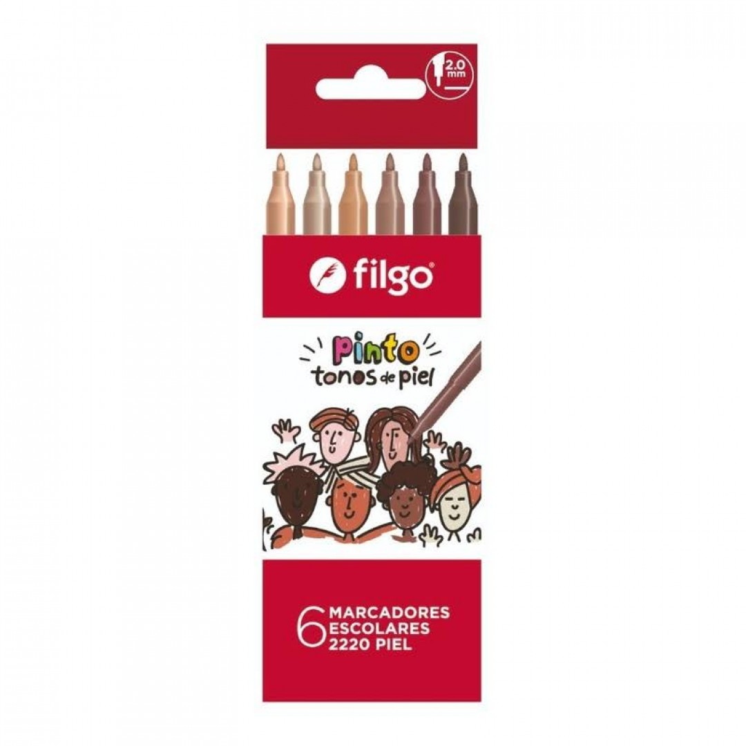 marcadores-escolares-2220-tonos-piel-filgo-x6