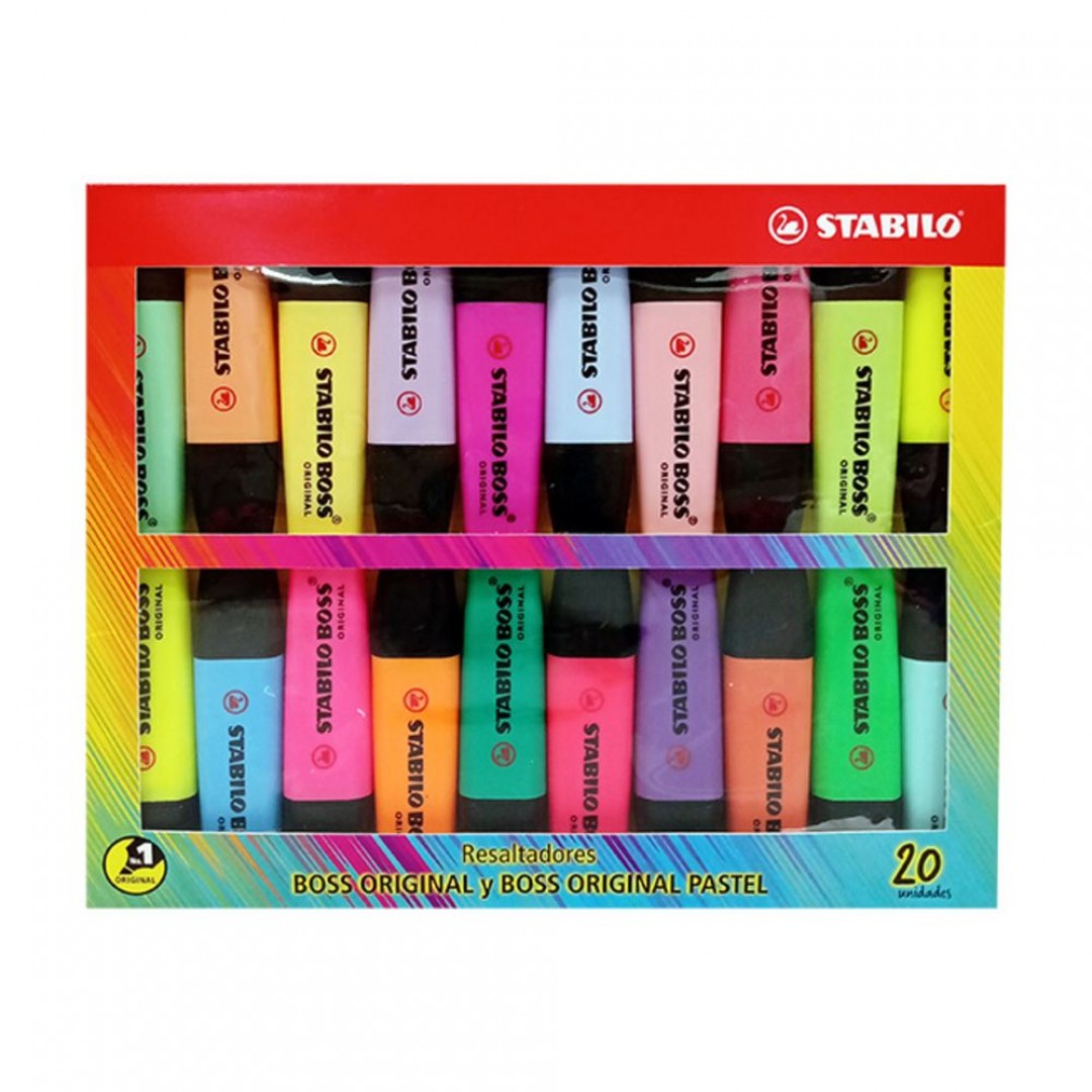 pack-resaltadores-stabilo-x-20-unidades-