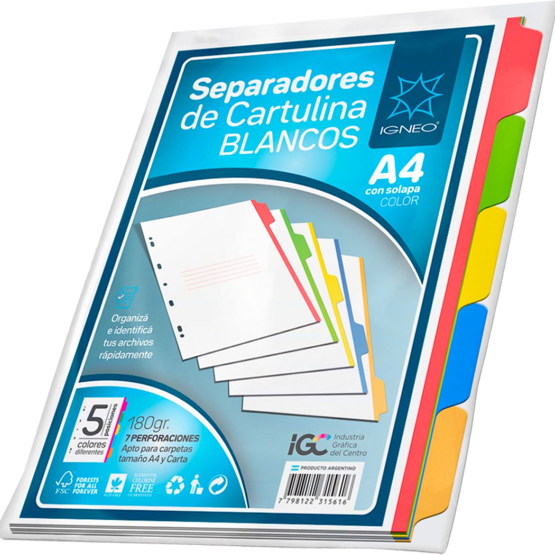 separadores-de-cartulina-blanca-a4-con-solapa-igc-8007