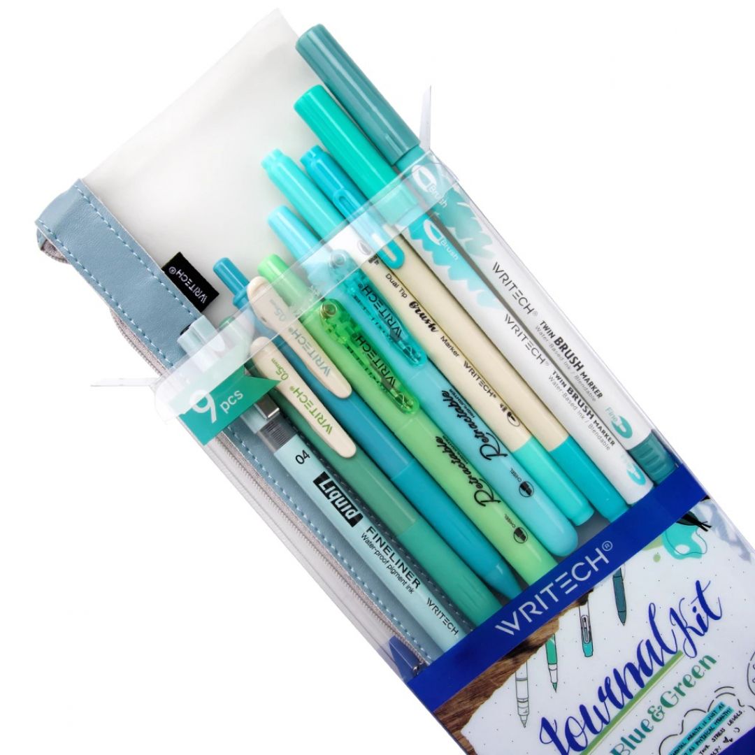 set-de-journaling-con-cartuchera-9-piezas-azul-y-verde-8945