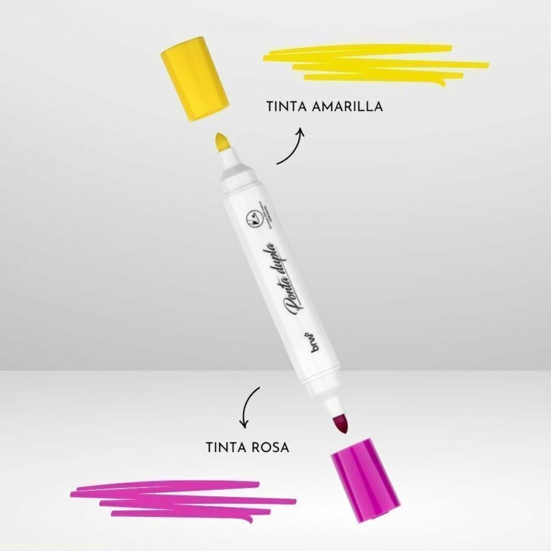 marcadores-para-pizarra-doble-punta-brw-amarillo-y-rosa-9110